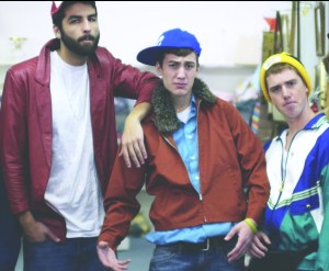 Andrew Trausch, Luke McConnell and Tyler Burson (left to right) pose together as part of the video. (Photo provided)